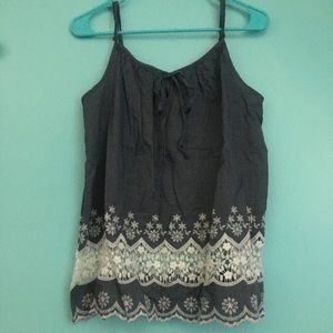 Lace & embroidered blouse